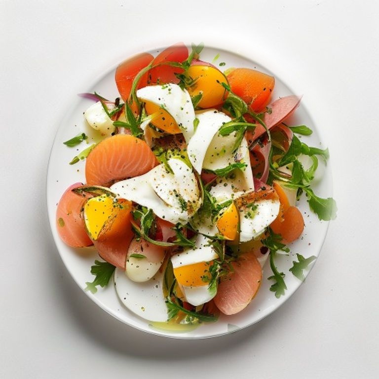 Salade de saumon, oeuf et pomme de terre