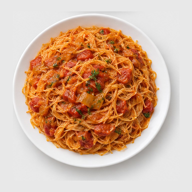 Vermicelles de riz au curry de tomate façon mont di