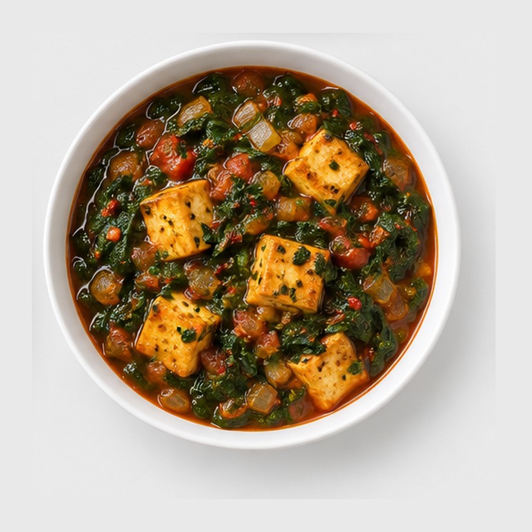 Sauce aux feuilles vertes d'Afrique Occidentale façon palaver sauce végétarienne