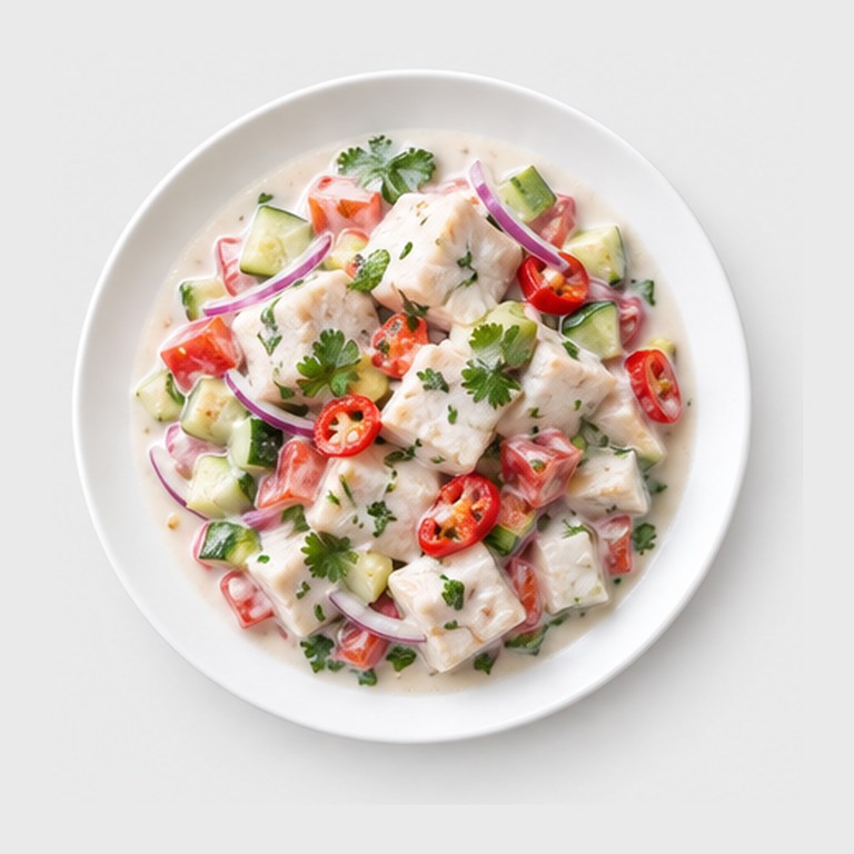 Salade de poisson mariné au lait de coco façon ota ika