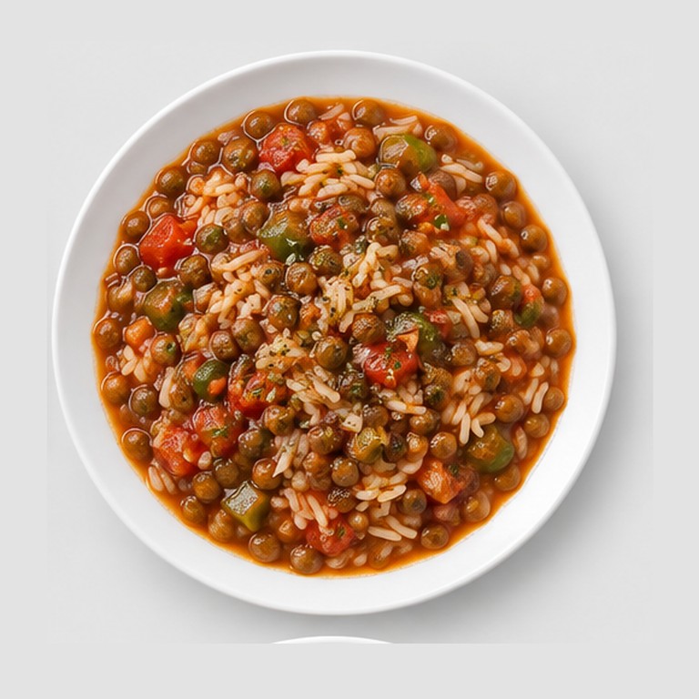 Ragoût de lentilles au riz façon menestra de lentejas con arroz