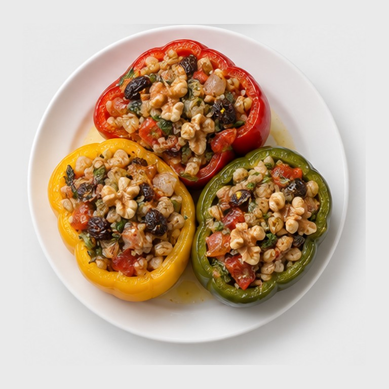 Poivrons farcis au blé fumé façon freekeh stuffed peppers