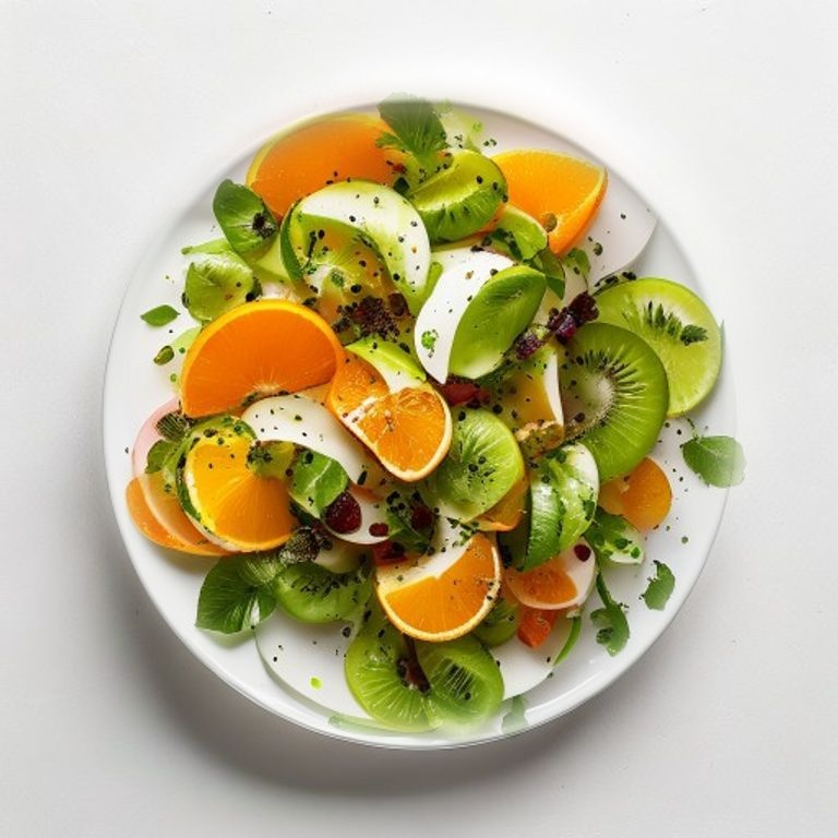 Salade de kiwi, orange et menthe