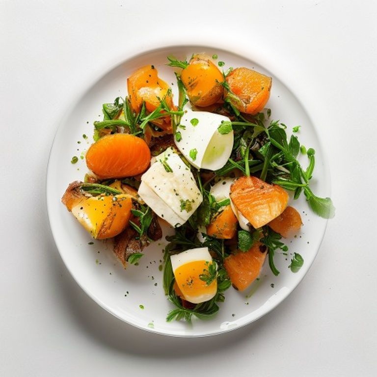 Saumon, patate douce rôtie et épinards