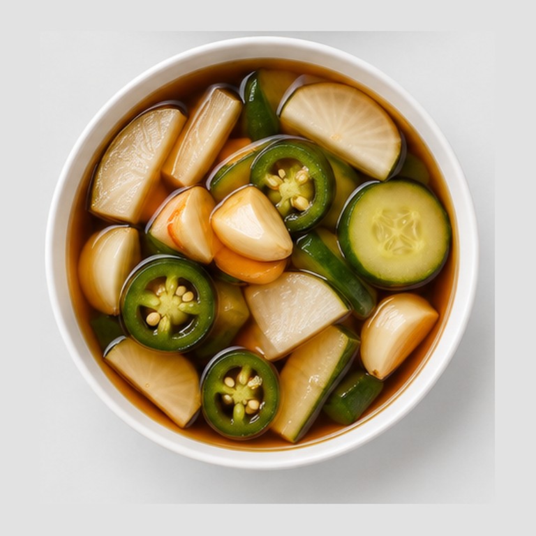 Légumes marinés au soja façon jangajji (Corée)
