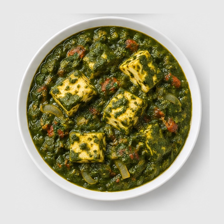 Épinards au fromage frais façon saag paneer (Inde)