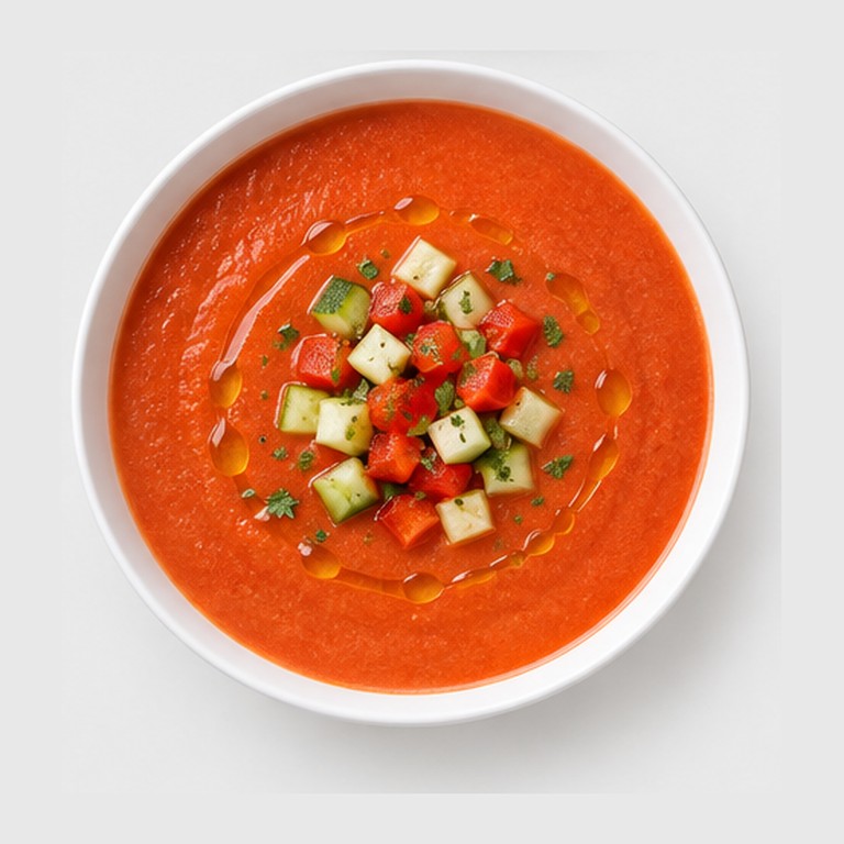 Soupe froide de tomates façon gazpacho andalou