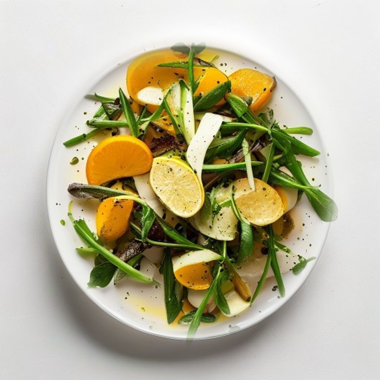 Asperges rôties au four, vinaigrette citron