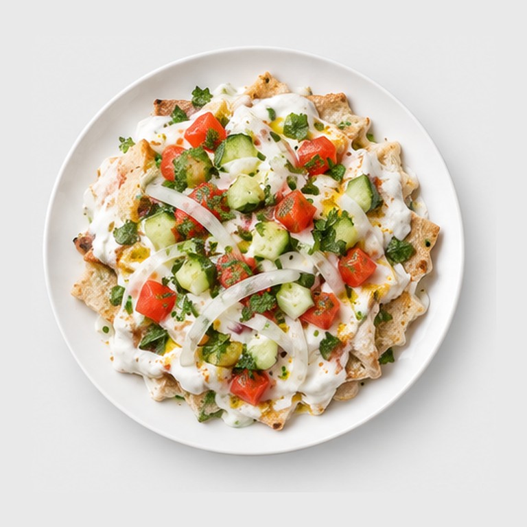 Salade au fromage fermenté façon qurutob (Tadjikistan)
