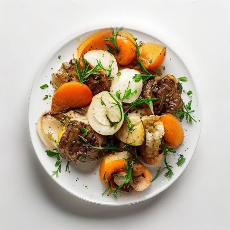 Bœuf haché, poireau, carotte et romarin