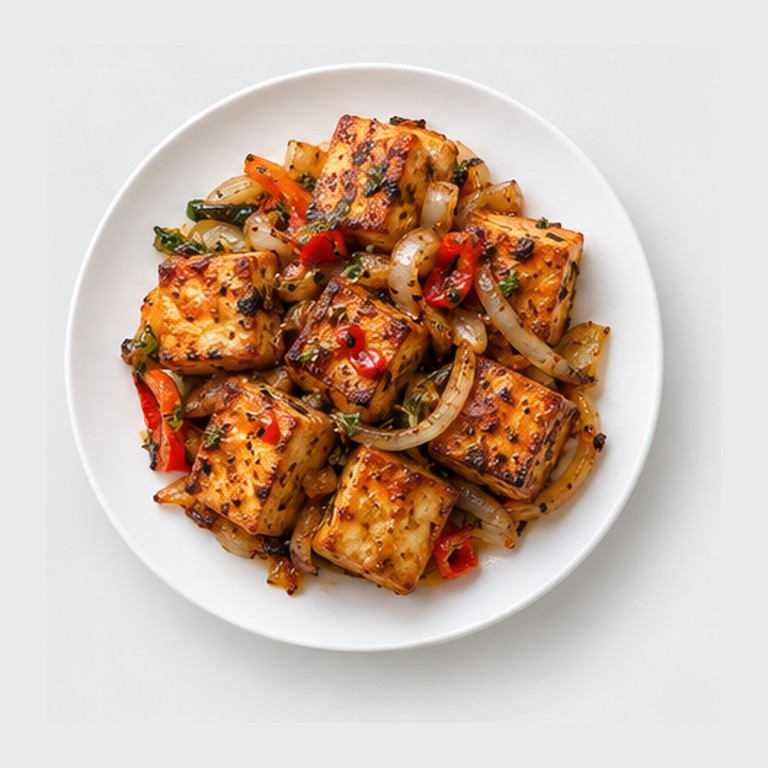 Tofu frit au piment haïtien façon griyo végétarien