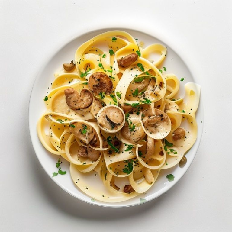 Pâtes au parmesan et champignons shiitake