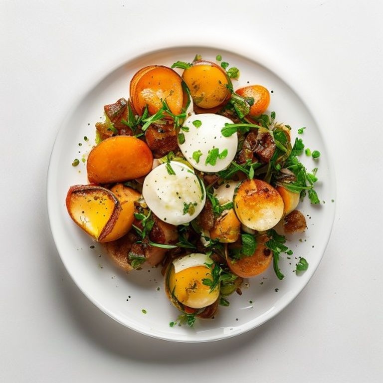 Thon poêlé, patate douce et épinards