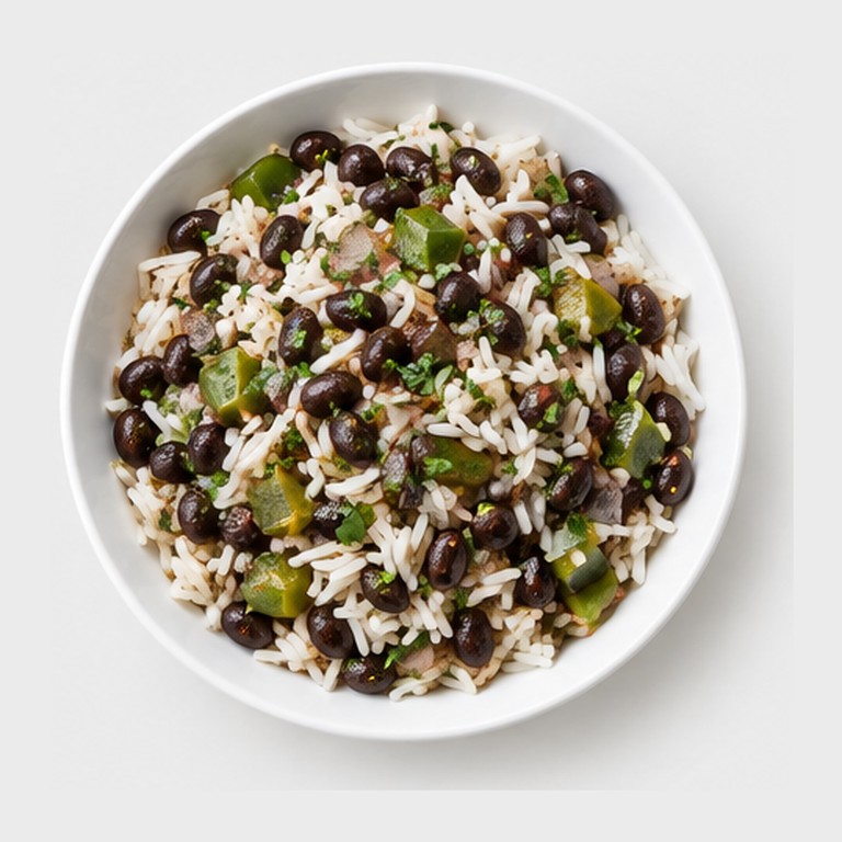 Haricots noirs mijotés au riz façon caraotas negras con arroz