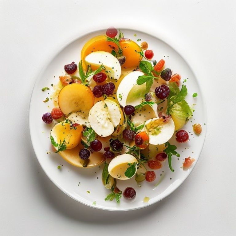 Salade de poire, raisin et noisettes