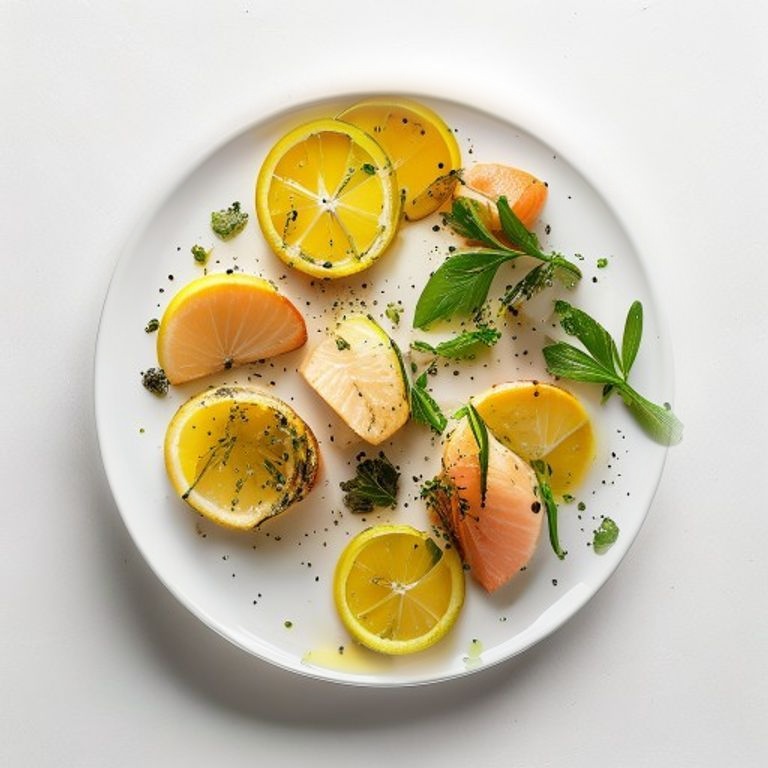 Saumon, poireau fondant et citron