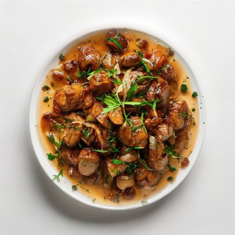 Daube de bœuf haché mijotée aux champignons