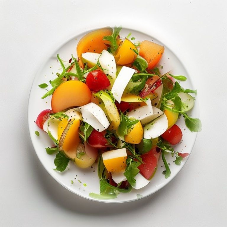 Salade de pomme, abricot et noisettes
