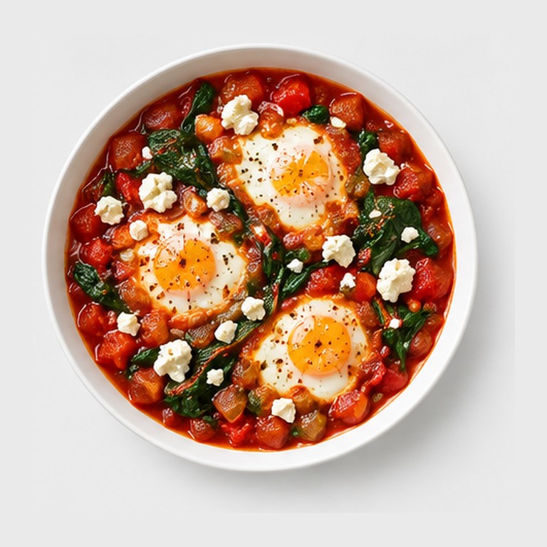 Shakshuka Rouge à la Feta et Épinards
