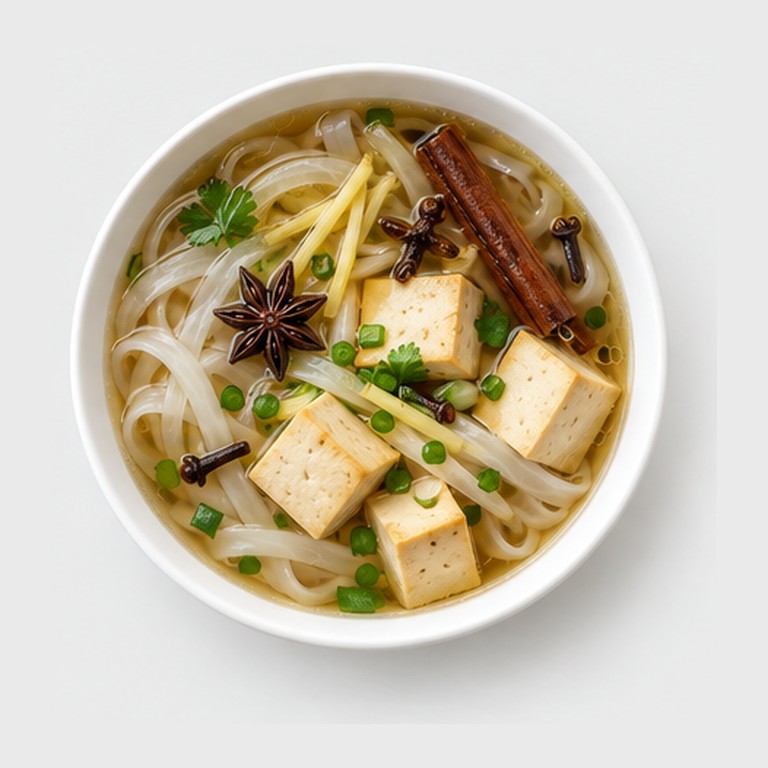 Soupe de riz végétarienne façon phở chay