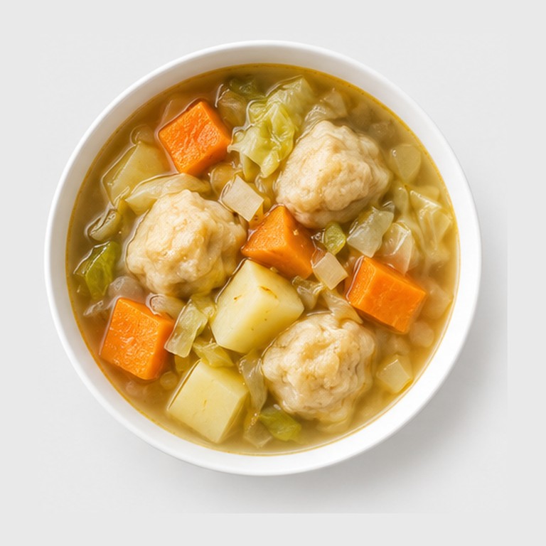 Soupe aux légumes et boulettes façon boil up maori simplifié