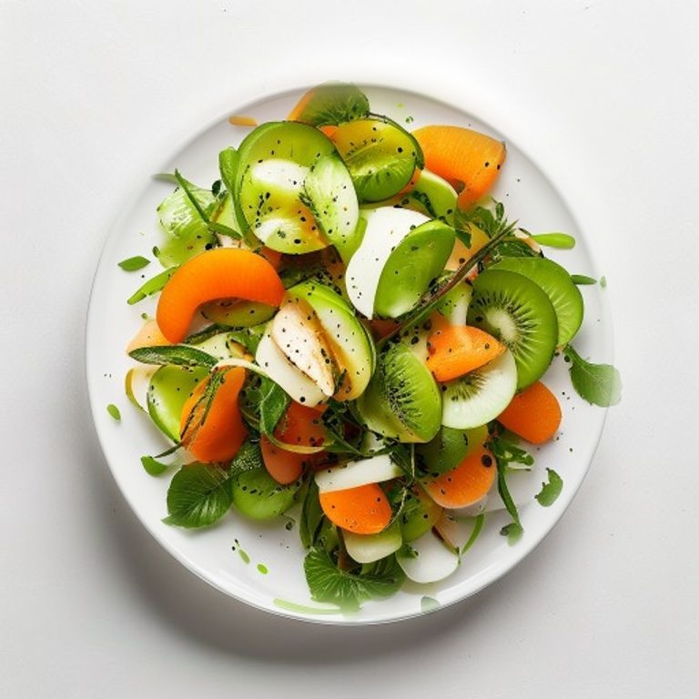 Salade de kiwi, carotte et menthe