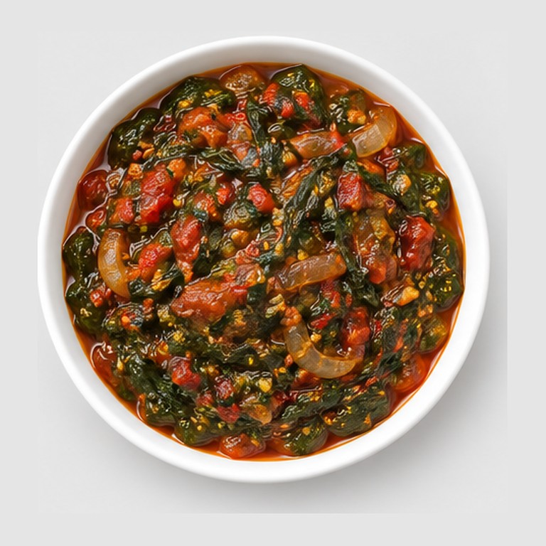 Légumes feuilles en sauce épicée aux arachides façon efo riro