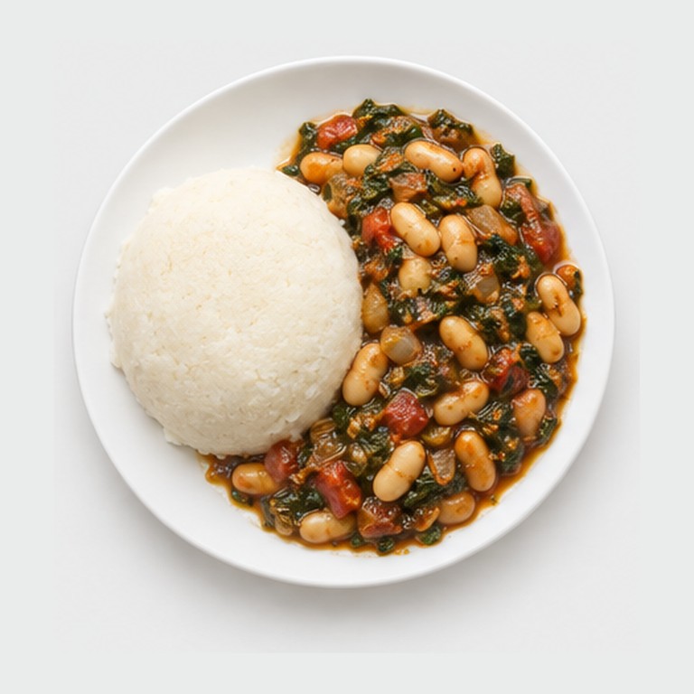 Polenta de Zambie aux haricots façon nshima et ndiwo