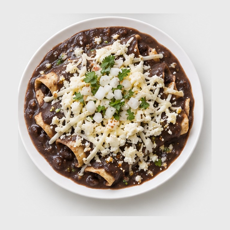 Tortillas nappées de sauce aux haricots noirs façon enfrijoladas