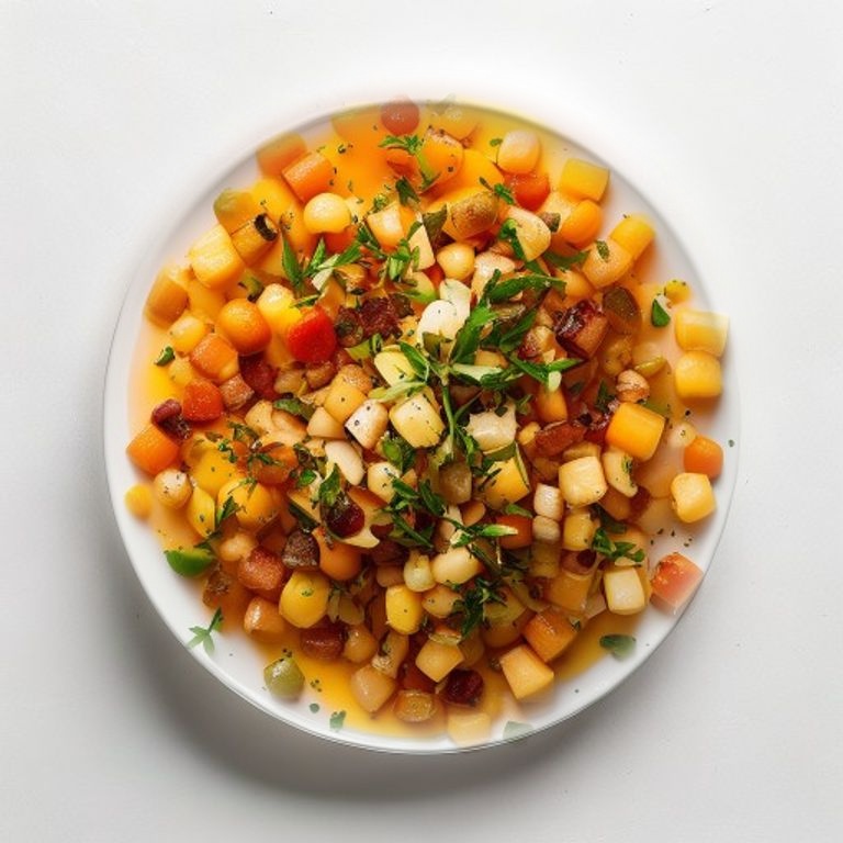 Purée de maïs, petits pois et pommes de terre façon irio