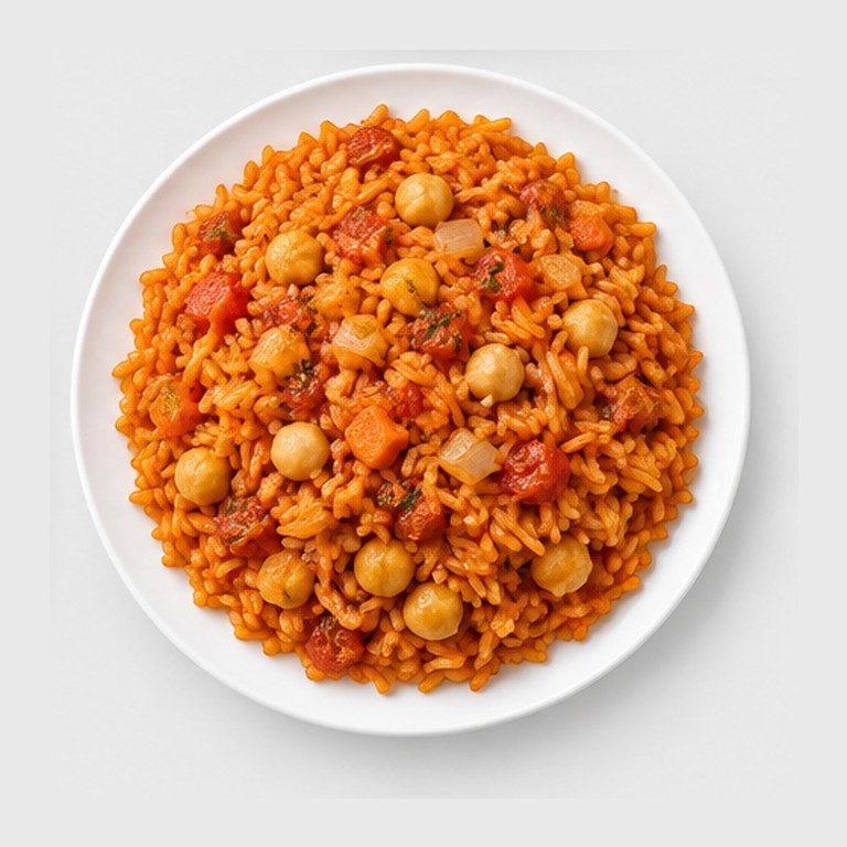 Riz jollof de Gambie aux pois chiches façon benachin végétarien