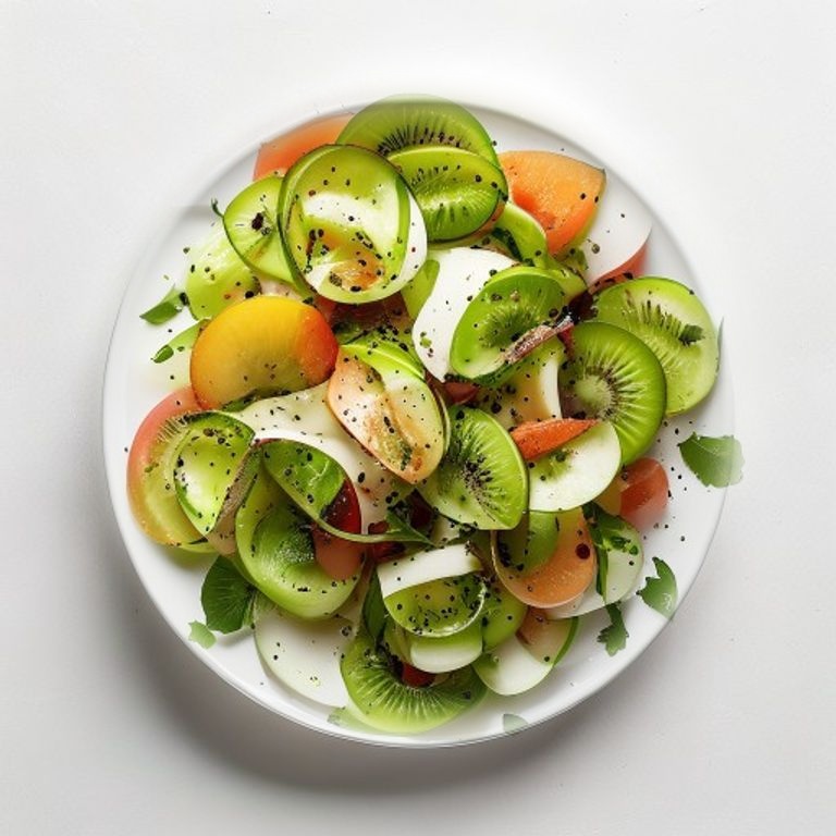 Salade de kiwi, endives et noisettes