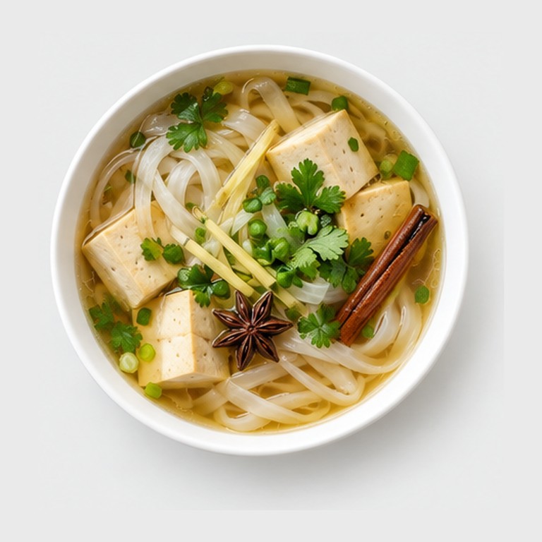 Soupe de riz parfumée façon phở végétarien