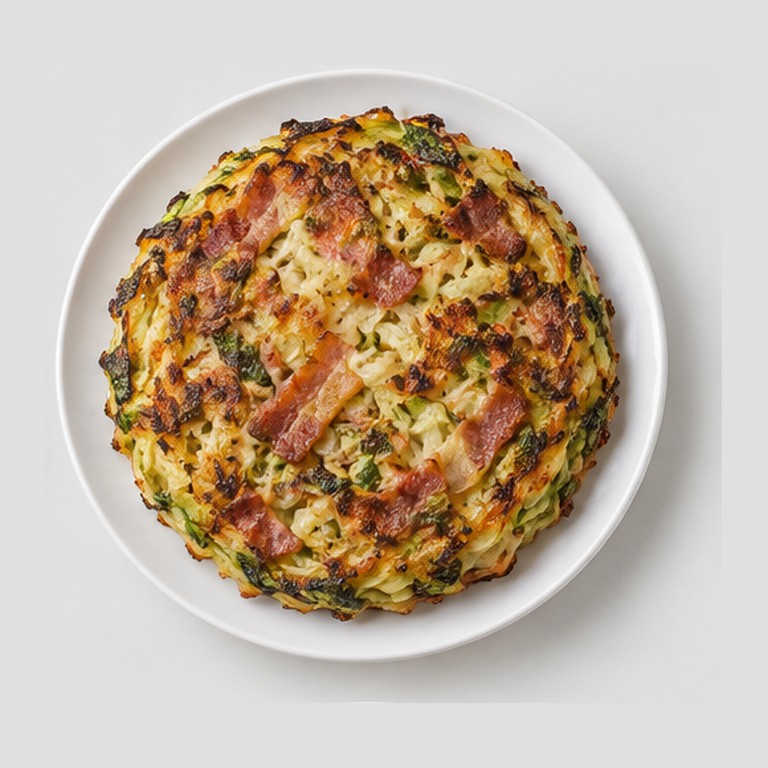Galette de chou et pommes de terre façon trinxat aux lardons