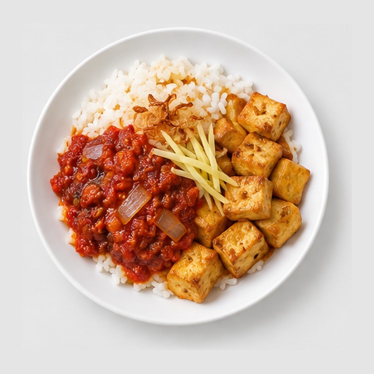 Riz au lait de coco et sambal façon nasi lemak végétarien