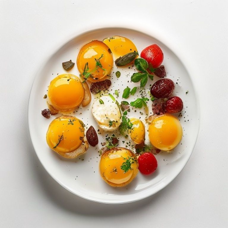 Œufs durs et fruits
