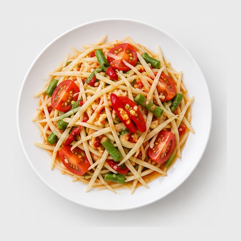 Salade de papaye verte thaïlandaise façon som tam