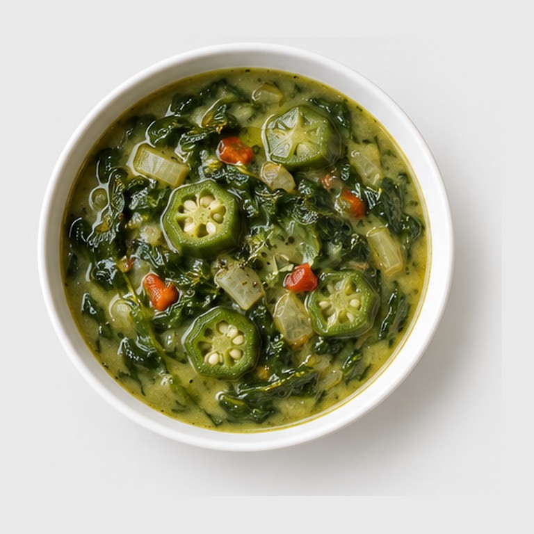 Soupe de légumes verts caribéenne façon callaloo