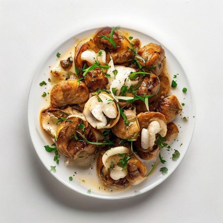 Bœuf haché, champignons de Paris et crème