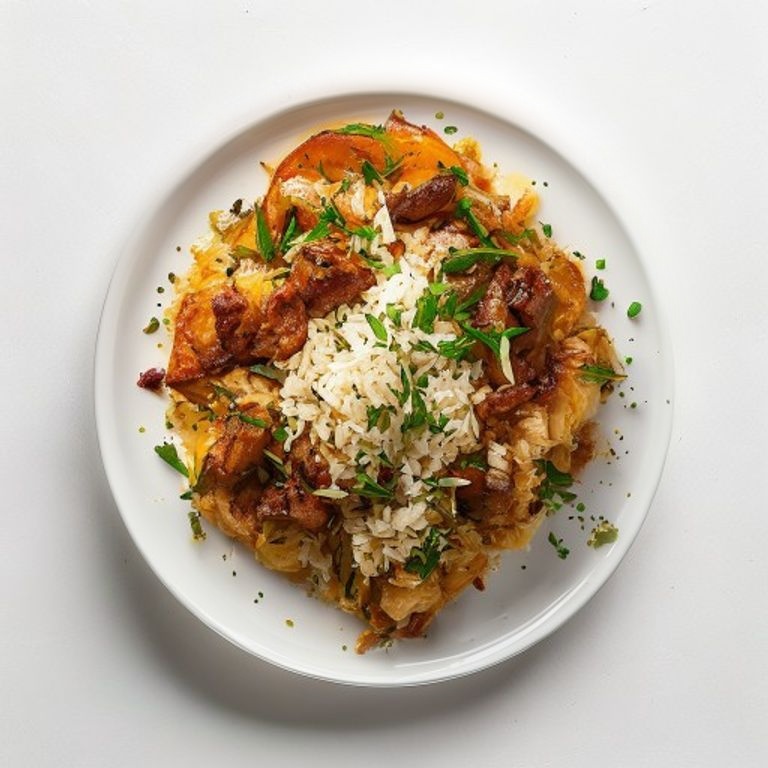 Chou farci au riz et bœuf haché