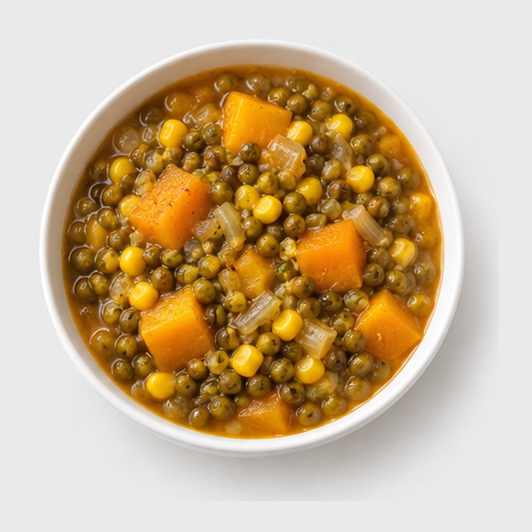 Ragoût de maïs, courge et haricots mungo façon batar da'an