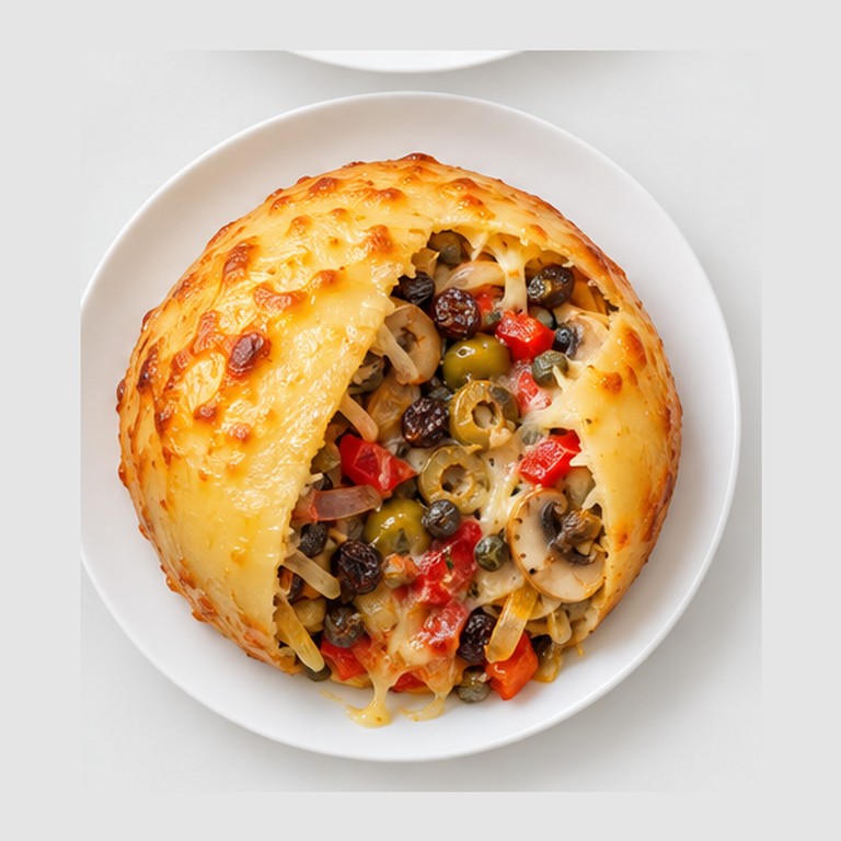 Fromage edam farci aux légumes façon keshi yena végétarien