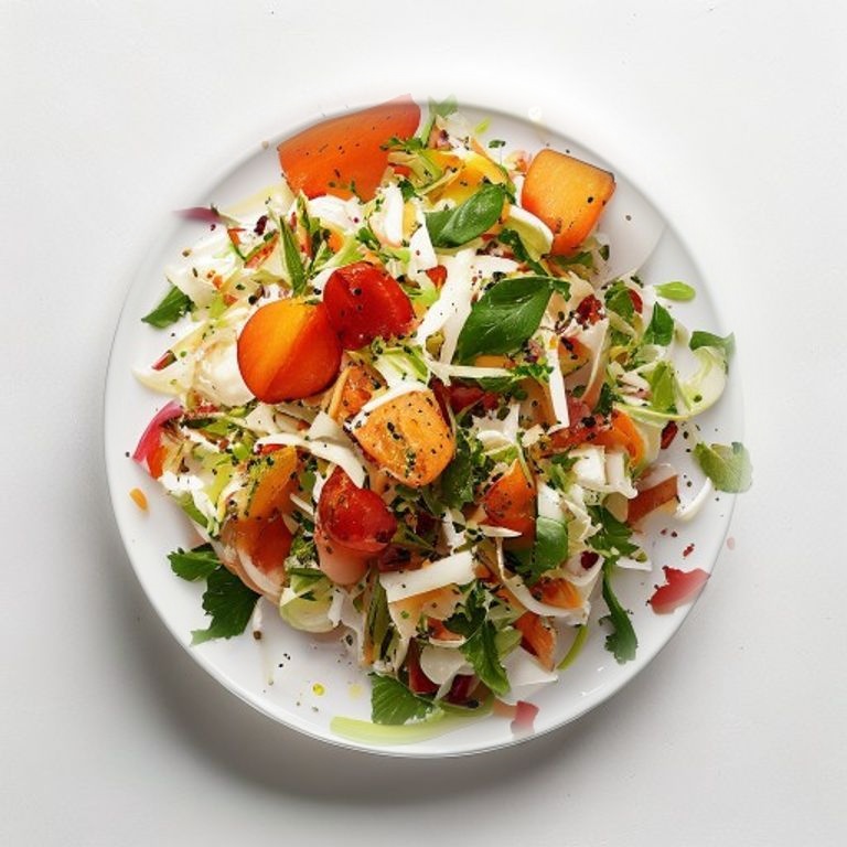 Salade de chou, pomme et noisettes