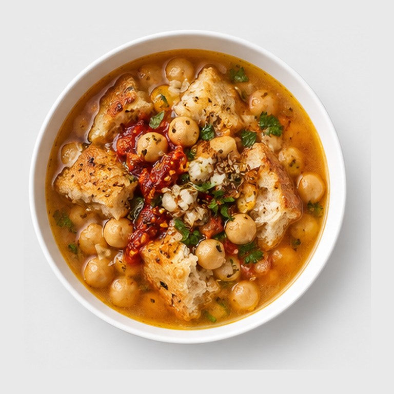 Soupe de pois chiches au cumin façon lablabi