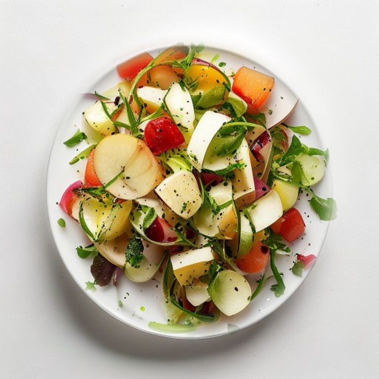Salade de chou-fleur cru, pomme et noisettes