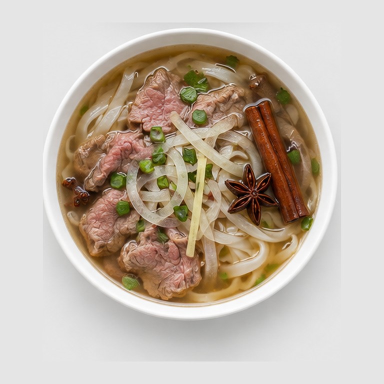 Soupe de bœuf aux nouilles de riz façon phở bò simplifié