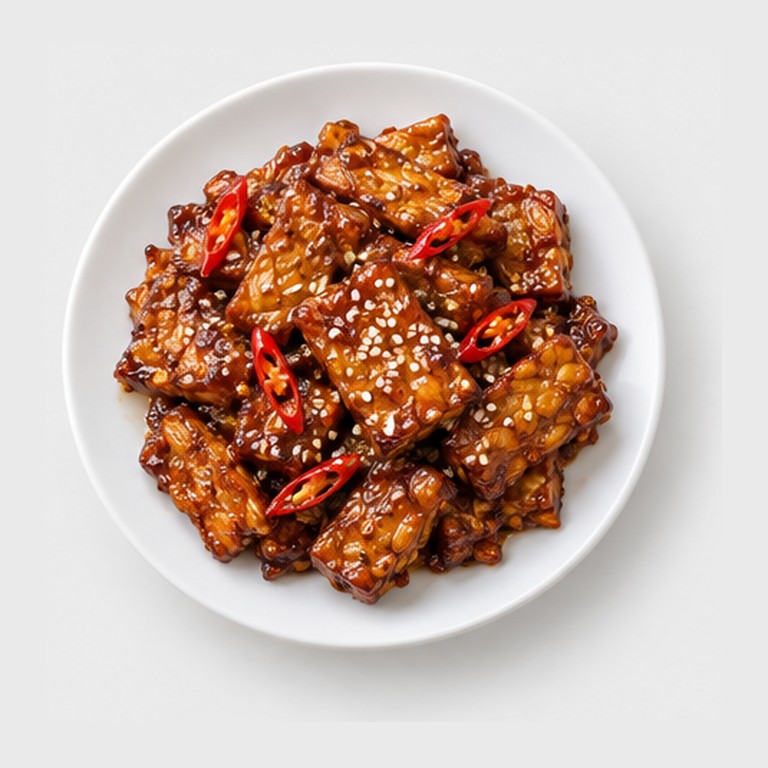 Tempeh sucré et frit indonésien façon tempe manis