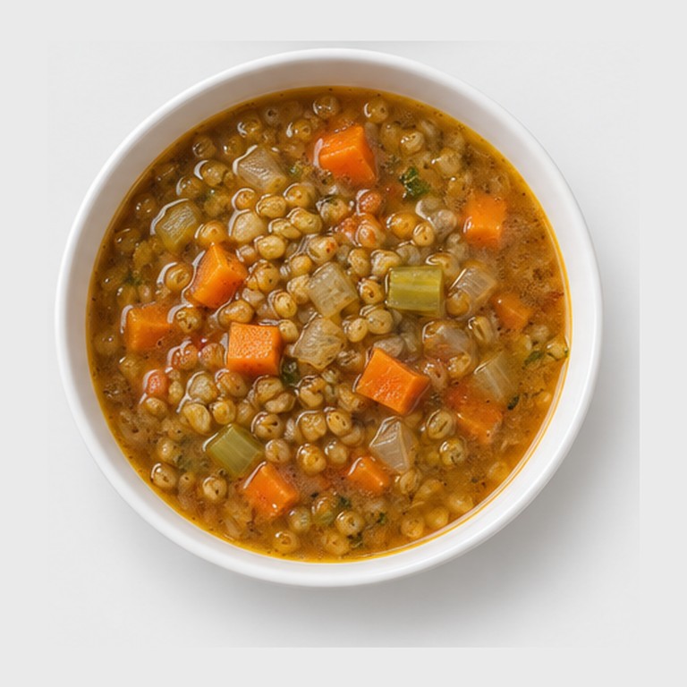 Soupe de blé vert grillé façon freekeh soup