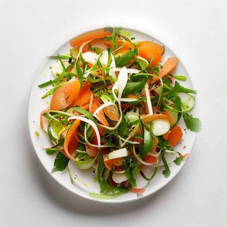 Salade de vermicelles fins, carotte et menthe