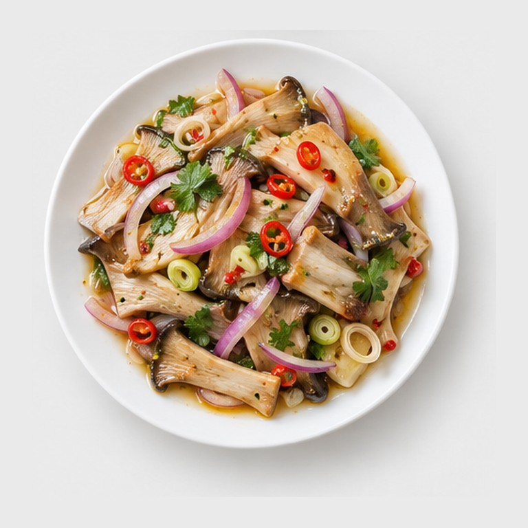 Crevettes de champignons thaïes façon pla goong mangsawirat